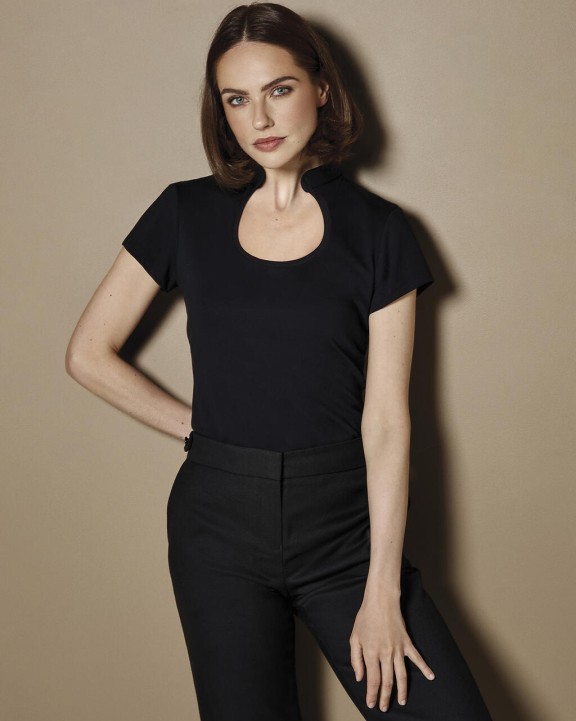 T-shirt personnalisable KUSTOM KIT Regular Fit Keyhole Neck Top