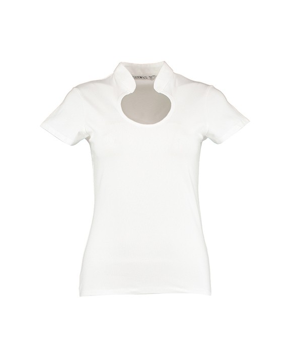 KUSTOM KIT Regular Fit Keyhole Neck Top T-Shirt personalisierbar