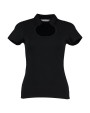 T-shirt personnalisable KUSTOM KIT Regular Fit Keyhole Neck Top