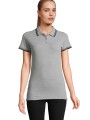 Polos à personnaliser SOL'S Pasadena Women gris chine/bleu marine
