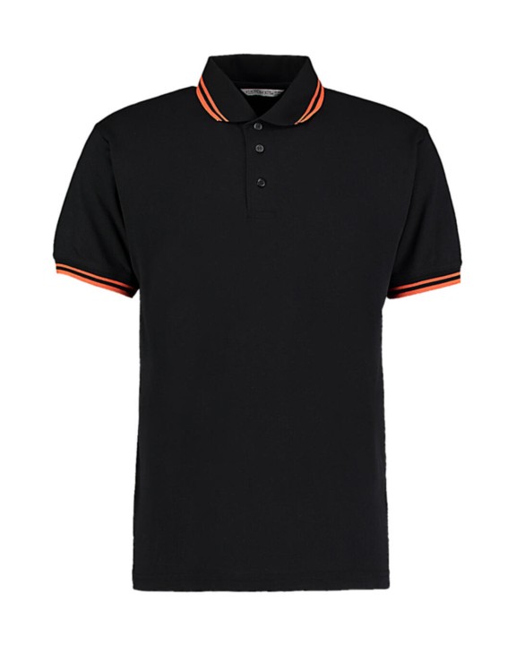 KUSTOM KIT Classic Fit Tipped Collar Polo Poloshirt personalisierbar