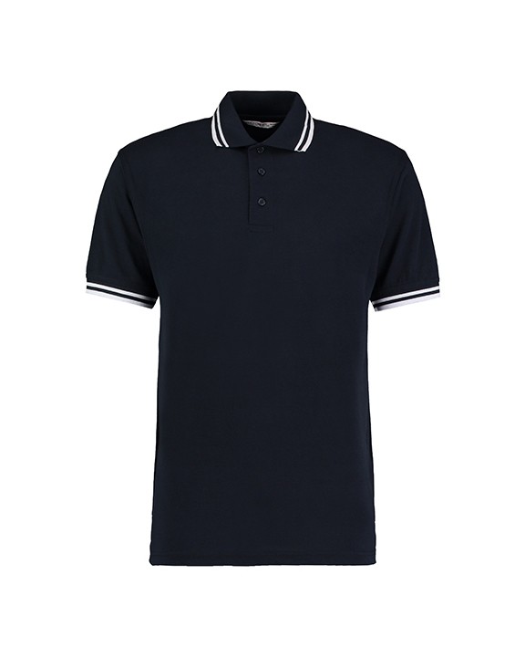 KUSTOM KIT Classic Fit Tipped Collar Polo Poloshirt personalisierbar