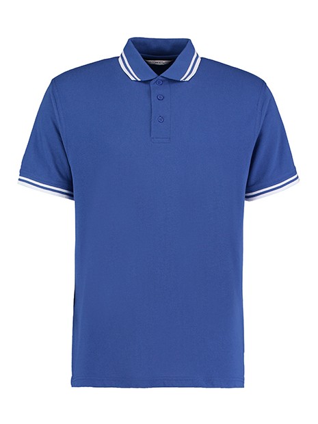 KUSTOM KIT Classic Fit Tipped Collar Polo royal/blanc personnalisable