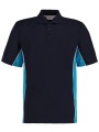 KUSTOM KIT Classic Fit Track Polo NAVY/TURQUOISE/WHITE personnalisable