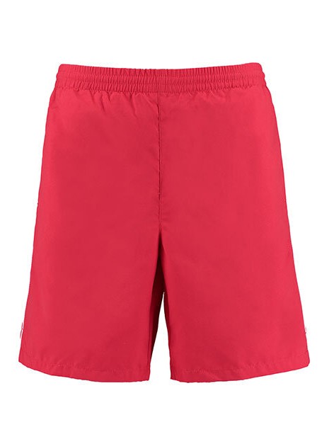KUSTOM KIT Classic Fit Track Short rouge/blanc personnalisable