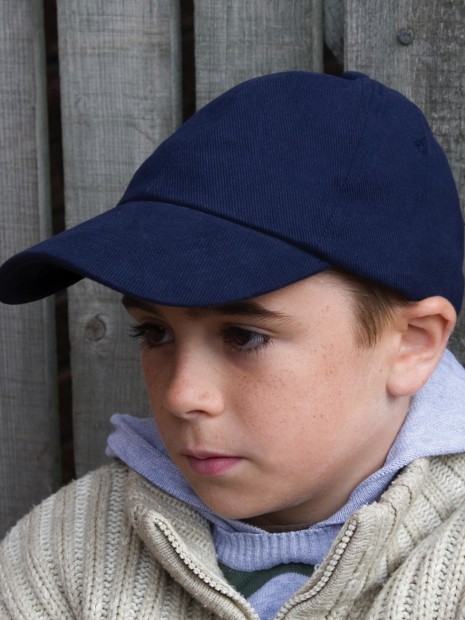 Casquettes à personnaliser RESULT Junior Brushed Cotton Cap bleu marine
