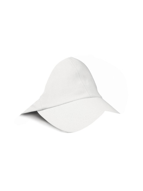 RESULT Flat Brushed-Cotton-Cap blanc personnalisable
