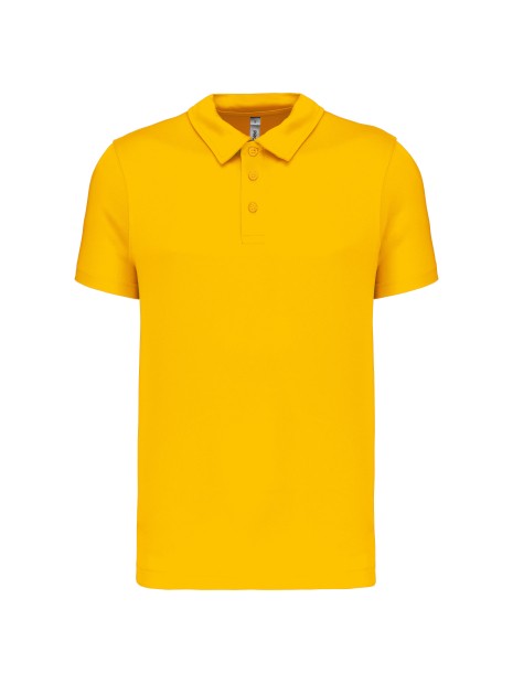 PROACT Polo sport manches courtes vrai jaune personnalisable