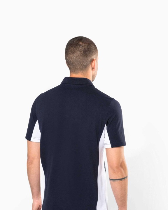 Poloshirt KARIBAN Tweekleurige piquépolo korte mouwen heren voor bedrukking &amp; borduring