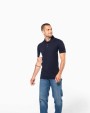 KARIBAN Zweifarbiges Kurzarm-Polohemd für Herren. Aus Baumwollpiqué Poloshirt personalisierbar