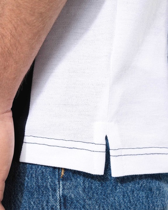 KARIBAN Zweifarbiges Kurzarm-Polohemd für Herren. Aus Baumwollpiqué Poloshirt personalisierbar