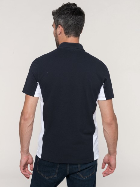 Polos à personnaliser KARIBAN Polo piqué manches courtes bicolore homme 