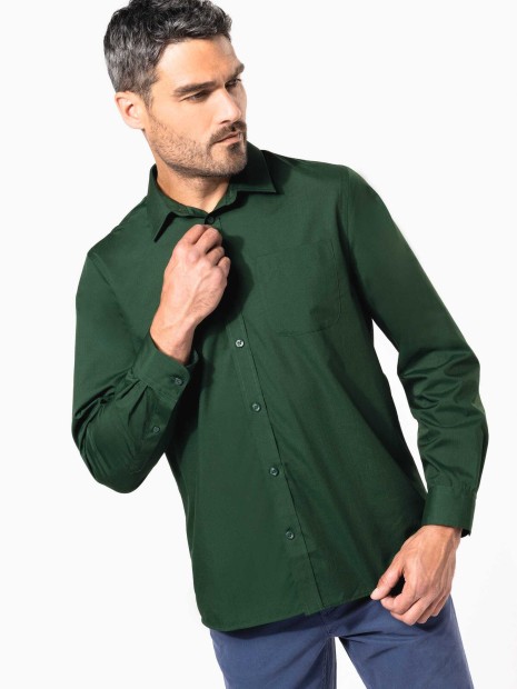 Chemises à personnaliser KARIBAN Chemise popeline polycoton entretien facile homme 