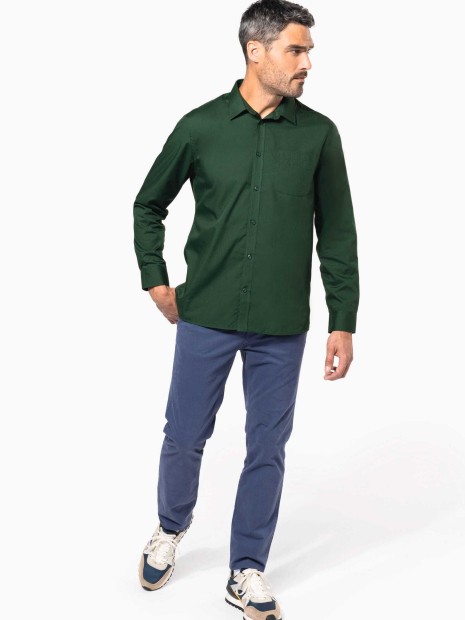Chemises à personnaliser KARIBAN Chemise popeline polycoton entretien facile homme 