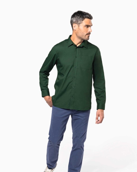 KARIBAN Popeline-Hemd Baumwollpolyester pflegeleicht für Herren Hemd personalisierbar