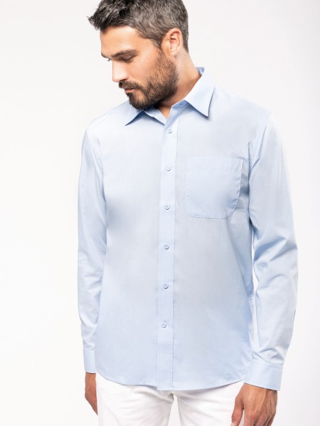Chemises à personnaliser KARIBAN Chemise popeline polycoton entretien facile homme 