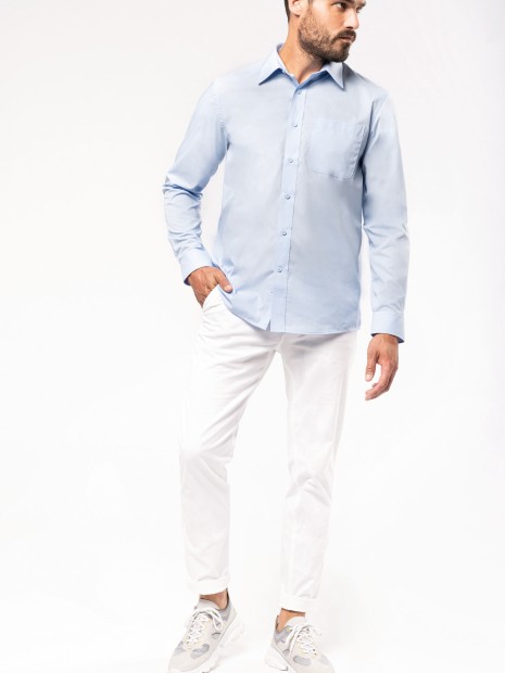 Chemises à personnaliser KARIBAN Chemise popeline polycoton entretien facile homme 