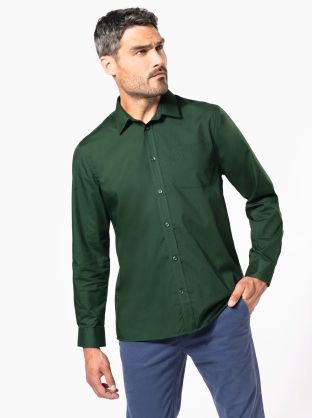 Chemise popeline polycoton entretien facile homme