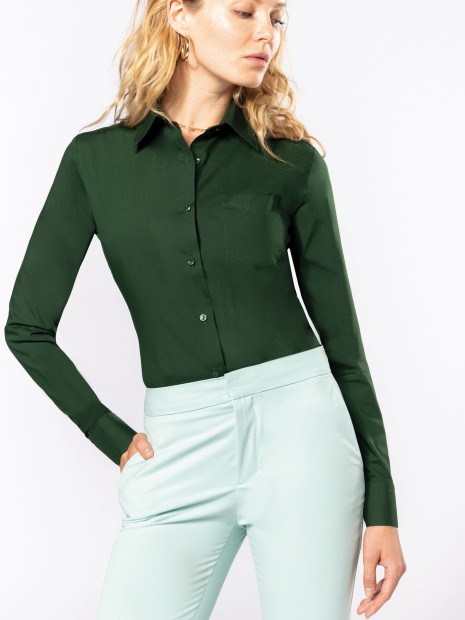 Chemises à personnaliser KARIBAN Chemise popeline polycoton entretien facile femme 