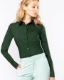 KARIBAN Popeline-Hemd Baumwollpolyester pflegeleicht für Damen Hemd personalisierbar
