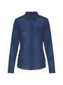 KARIBAN Chemise popeline polycoton entretien facile femme deep blue personnalisable