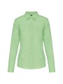 KARIBAN Chemise popeline polycoton entretien facile femme pistachio green personnalisable