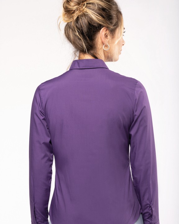 KARIBAN Popeline-Hemd Baumwollpolyester pflegeleicht für Damen Hemd personalisierbar