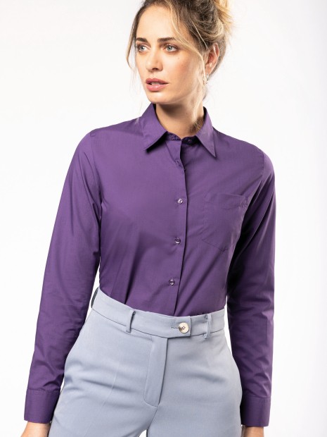 Chemises à personnaliser KARIBAN Chemise popeline polycoton entretien facile femme 