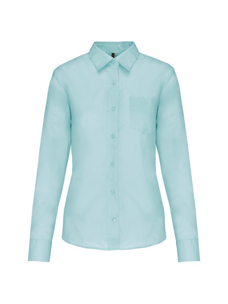 KARIBAN Chemise popeline polycoton entretien facile femme ice mint personnalisable