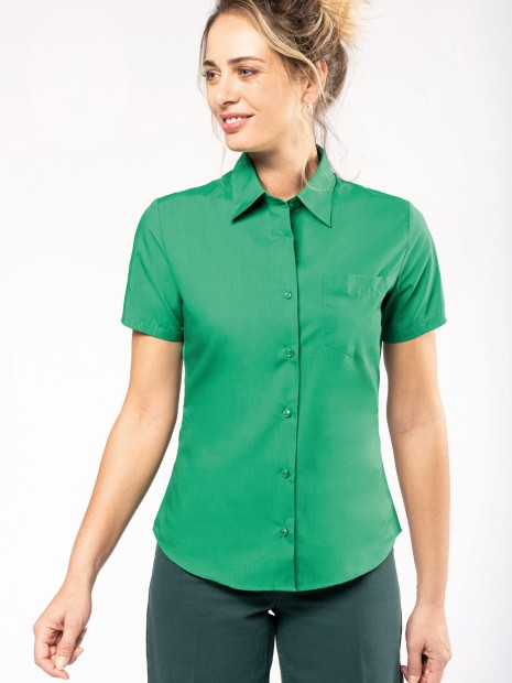 Chemises à personnaliser KARIBAN Chemise popeline polycoton manches courtes entretien facile femme 