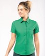 KARIBAN Popeline-Kurzarmhemd Baumwollpolyester pflegeleicht für Damen Hemd personalisierbar