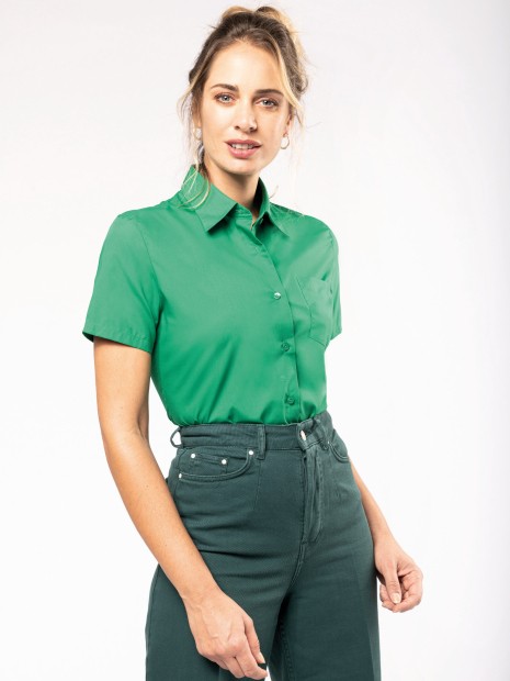 Chemises à personnaliser KARIBAN Chemise popeline polycoton manches courtes entretien facile femme 