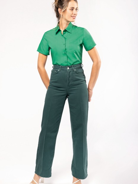 Chemises à personnaliser KARIBAN Chemise popeline polycoton manches courtes entretien facile femme 