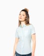KARIBAN Popeline-Kurzarmhemd Baumwollpolyester pflegeleicht für Damen Hemd personalisierbar