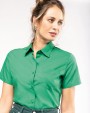 KARIBAN Popeline-Kurzarmhemd Baumwollpolyester pflegeleicht für Damen Hemd personalisierbar