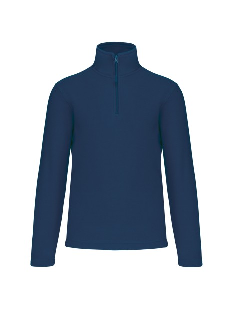 KARIBAN Enzo > Micropolaire col zippé homme true indigo personnalisable