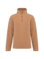 KARIBAN Enzo > Micropolaire col zippé homme camel heather personnalisable