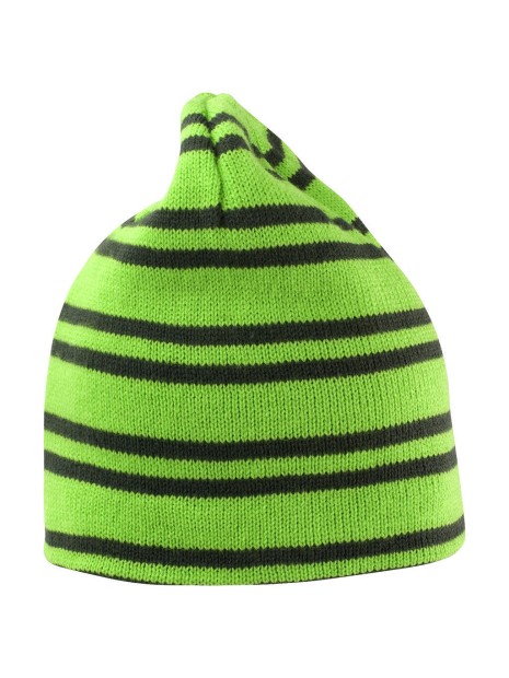 RESULT Bonnet réversible "Team" lime/gris/gris personnalisable