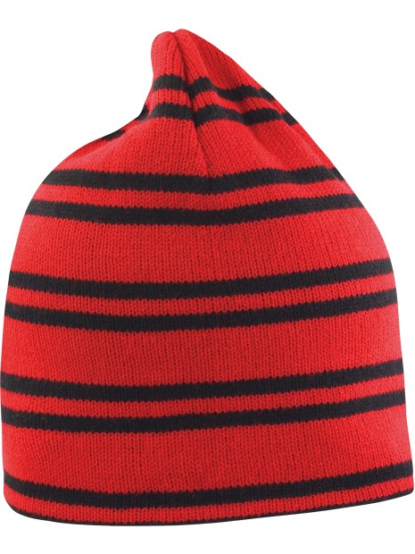 RESULT Bonnet réversible "Team" rouge/noir/noir personnalisable