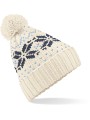 BEECHFIELD Bonnet Snowstar® jacquard off white/navy/sky blue personnalisable