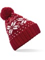 BEECHFIELD Bonnet Snowstar® jacquard rouge/blanc personnalisable