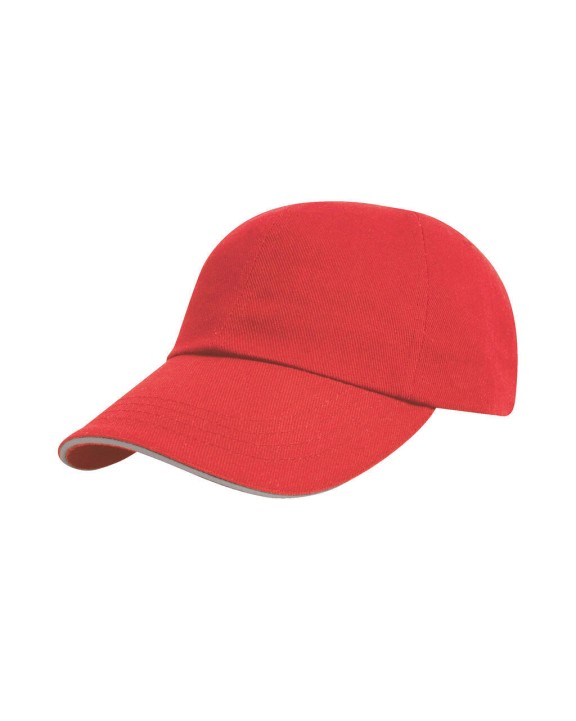 RESULT Brushed Cotton Decorator Cap with Sandwich Peak Kappe personalisierbar