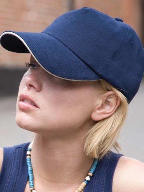 Casquettes à personnaliser RESULT Brushed Cotton Decorator Cap with Sandwich Peak 