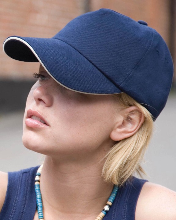 Casquette personnalisable RESULT Brushed Cotton Decorator Cap with Sandwich Peak