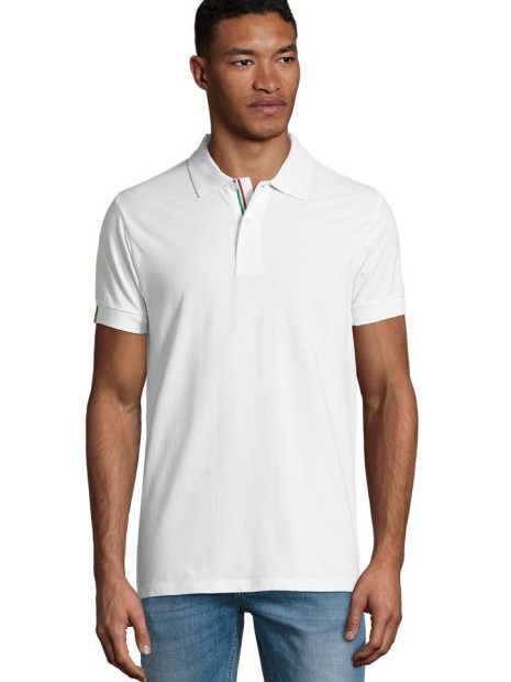 Polos à personnaliser SOL'S Patriot blanc/rouge