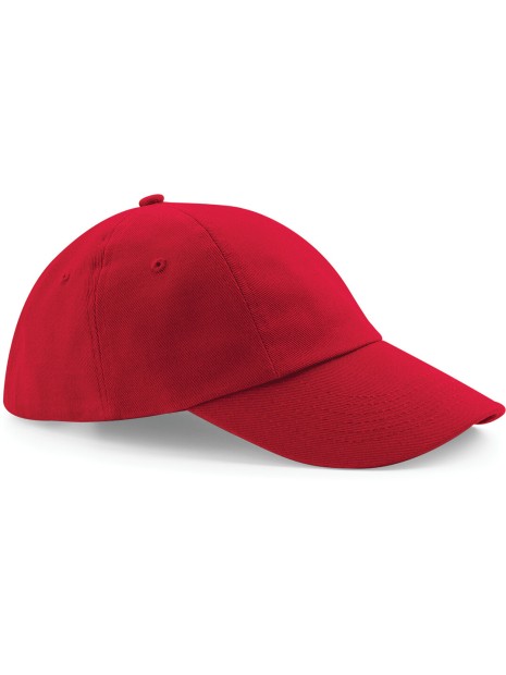 BEECHFIELD Casquette profil bas en coton drill - 6 panneaux rouge classique personnalisable