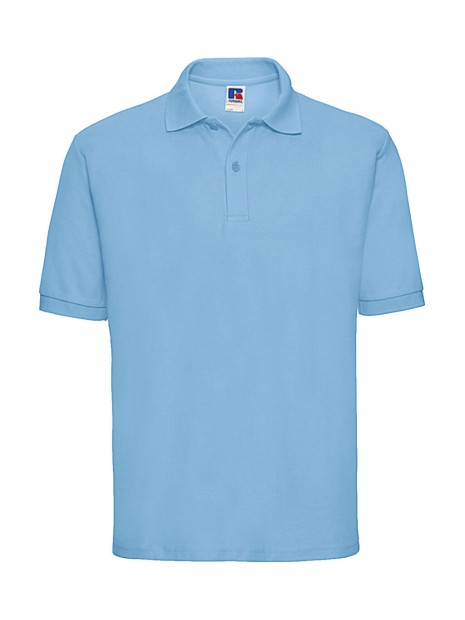 RUSSELL Men's Classic Polycotton Polo ciel personnalisable