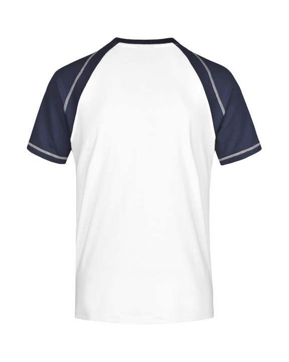 JAMES & NICHOLSON Tee-shirt bicolore homme T-Shirt personalisierbar
