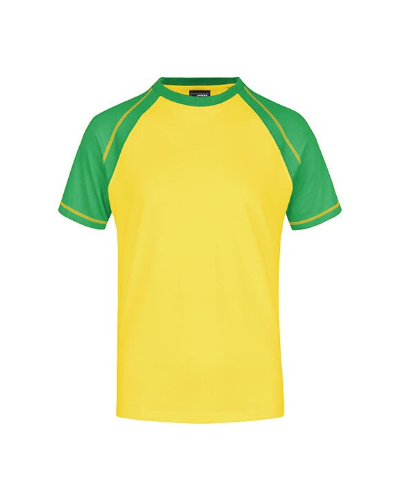 JAMES & NICHOLSON Tee-shirt bicolore homme T-Shirt personalisierbar