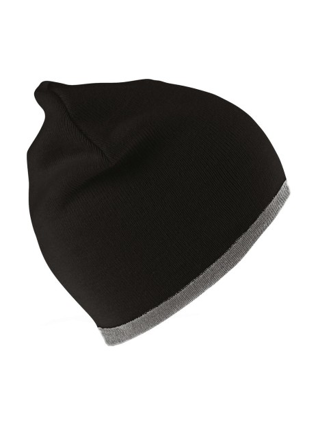 RESULT Reversible Fashion Fit Hat noir/gris personnalisable